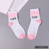 Trendy women's mid-calf inS-style English letter-corresponding Sunday socks, summer thin Japanese-style mid-calf women's socks details Picture